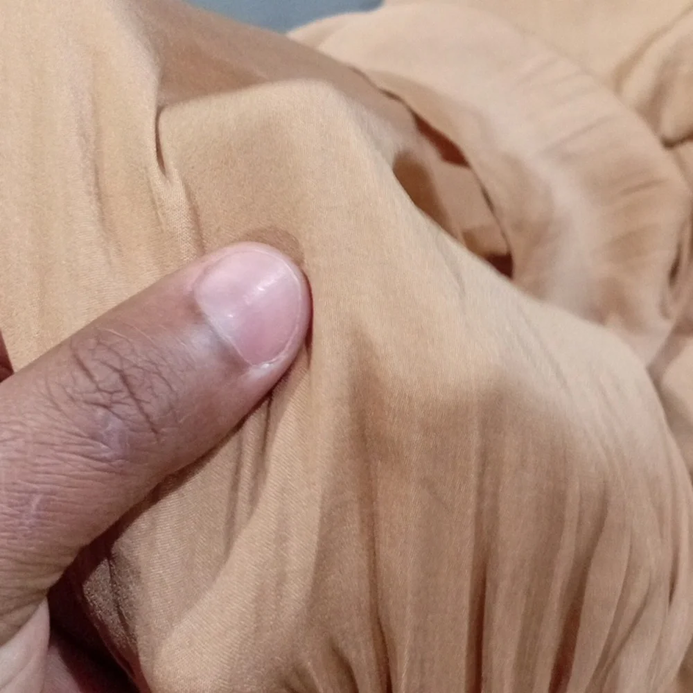 The Drop “Miriam” Feminine Ruffle Blouse – Camel | New With Tags - Picture 6 of 9